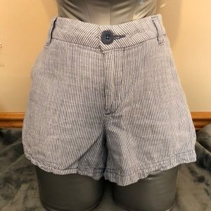 Blue/White Striped Shorts